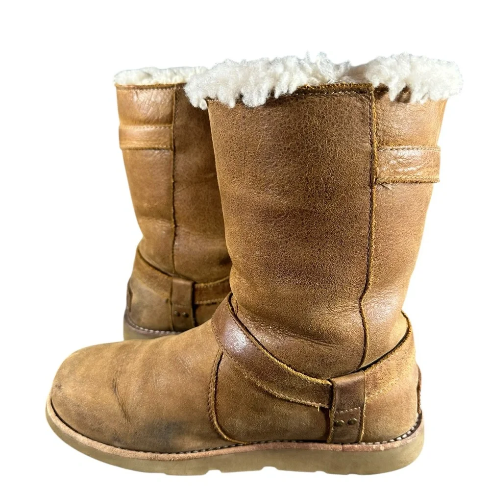UGG Noira Waterproof Buckle Chestnut Boot Size US 7 | EU 38 - Picture 7 of 10